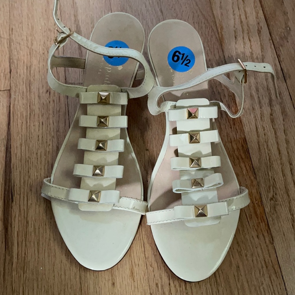 Kate spade white wedges